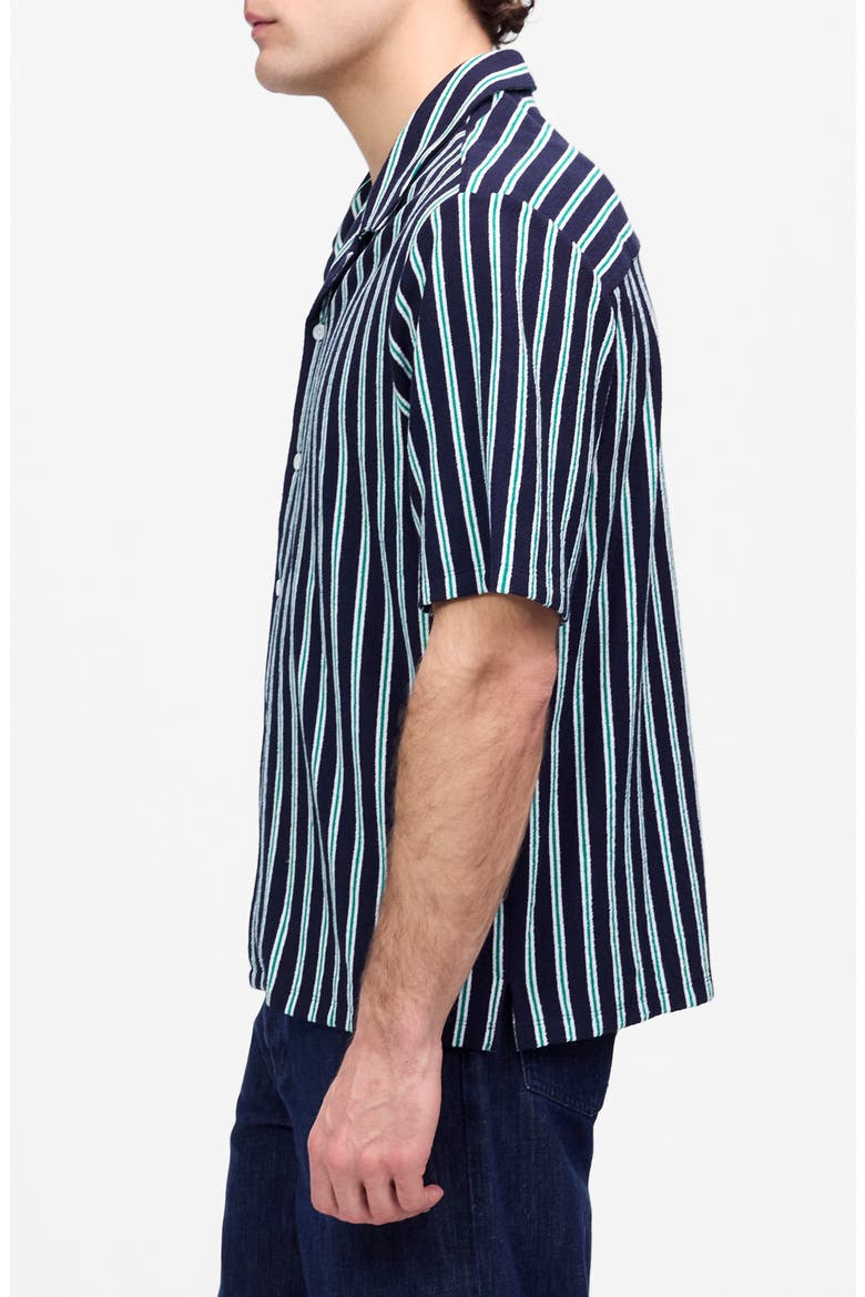 The Textured Knit Camp Shirt, Alternate, color, JUNIPER BERRY