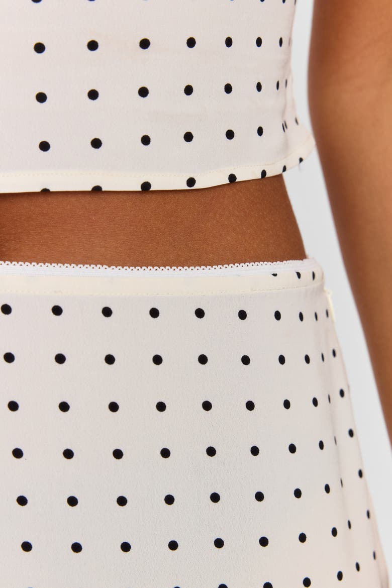 Lottie Midi Skirt, Alternate, color, White Polkadot