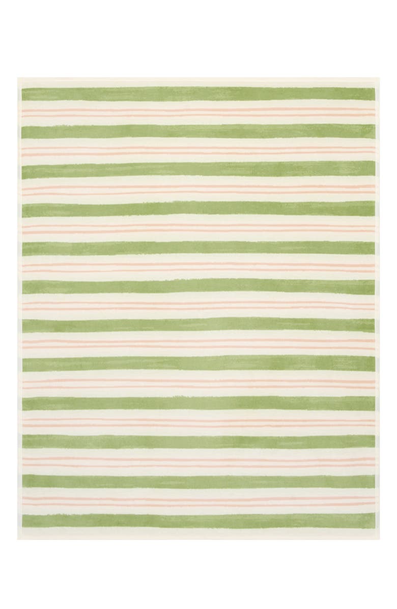 ChappyWrap Watercolor Stripe Throw Blanket, Alternate, color, Green