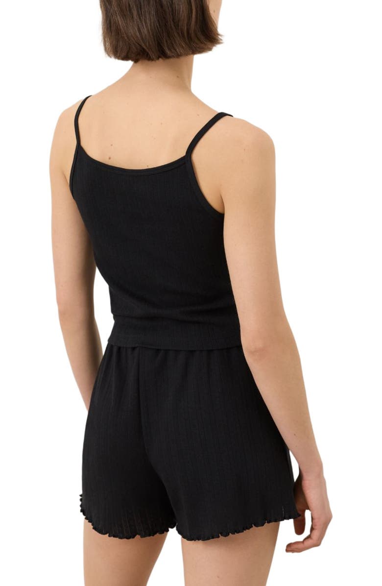 Pact Organic Cotton Pointelle Cami, Alternate, color, Black