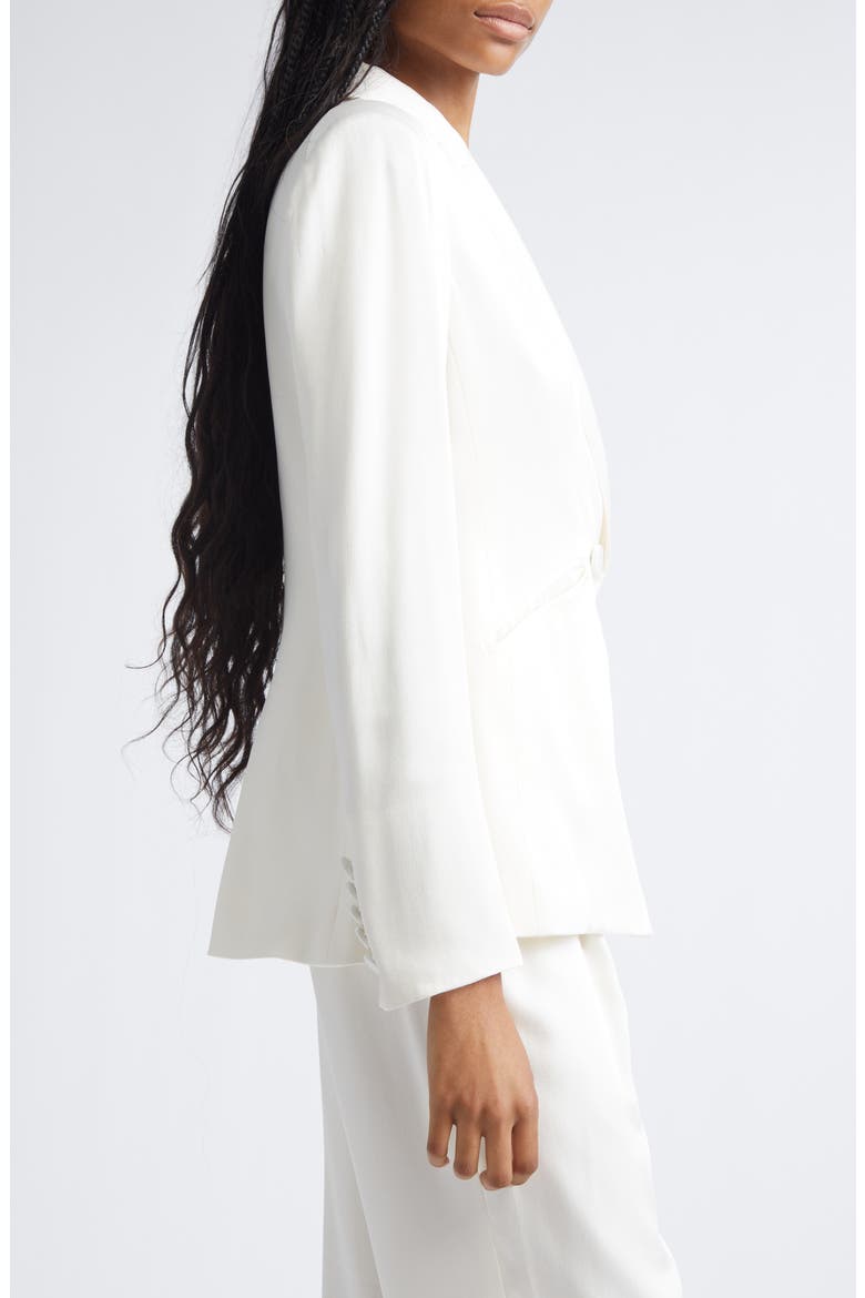 Rickie Crepe Back Satin Dickey Jacket, Alternate, color, DOVE