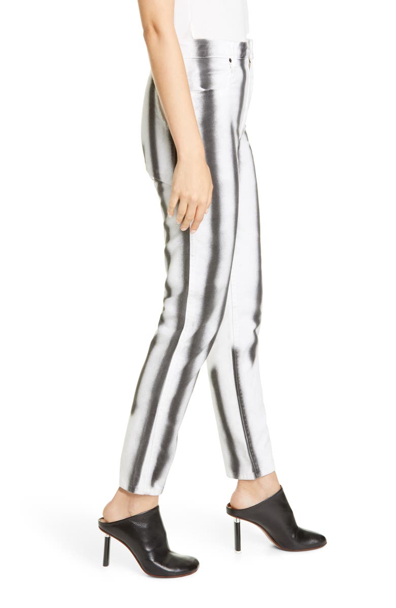 Eckhaus Latta EL Hand Sprayed High Waist Jeans, Alternate, color,