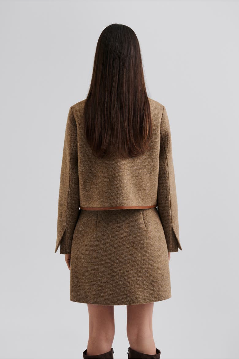 Ninette Dressed Wool Jacket, Alternate, color, Taupe