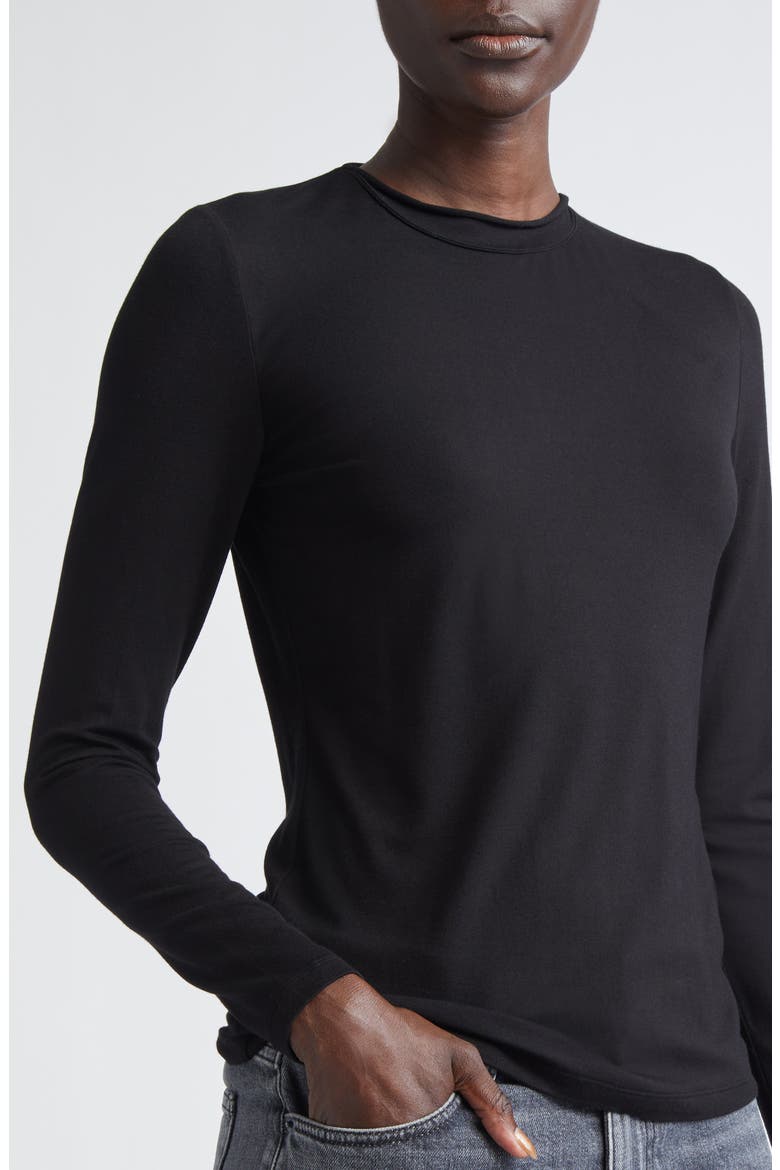 Long Sleeve T-Shirt, Alternate, color, BLACK