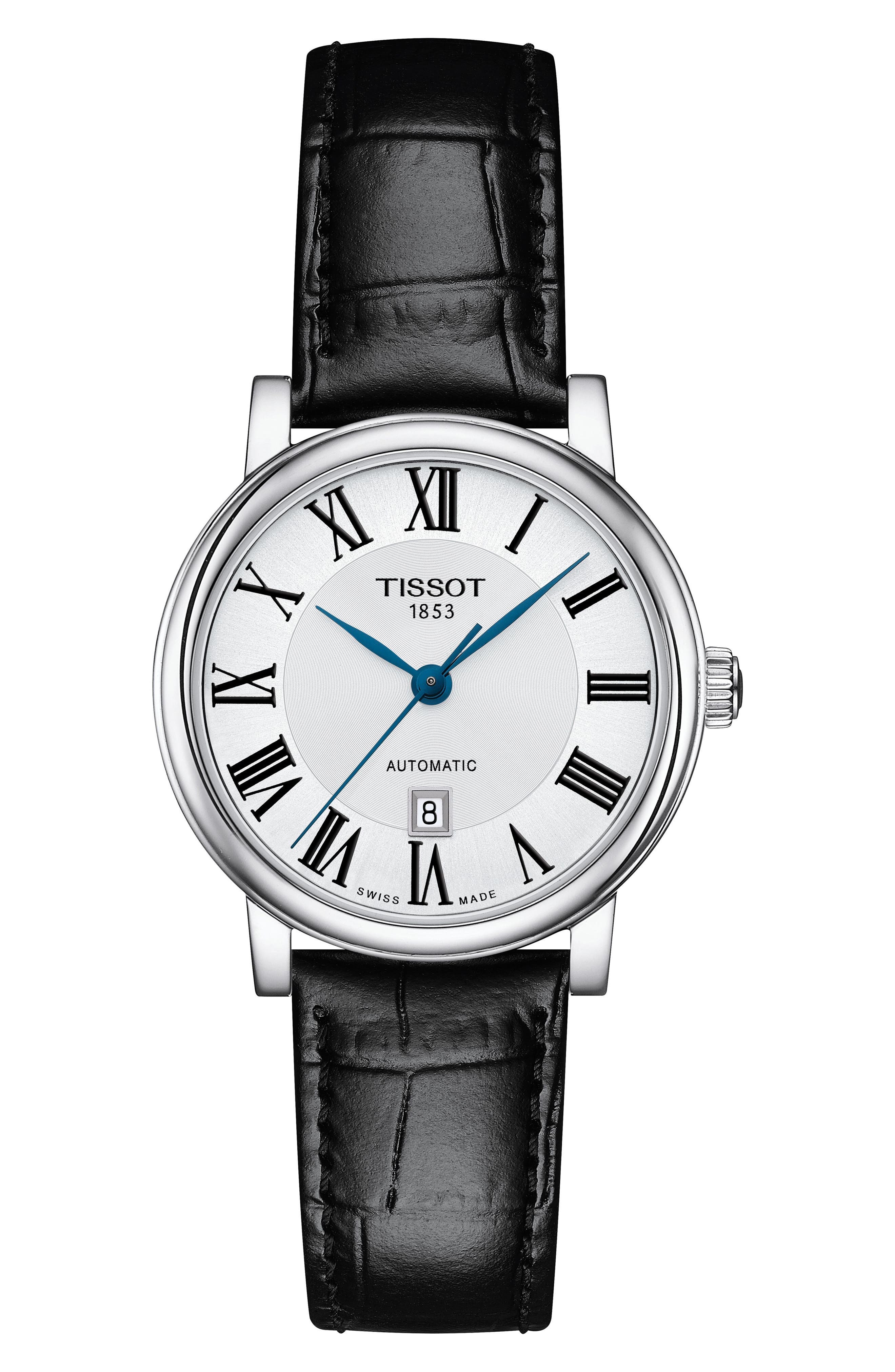 Tissot Carson Automatic Leather Strap Watch, 30mm