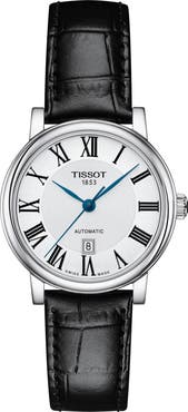 Tissot Carson Automatic Leather Strap Watch, 30mm