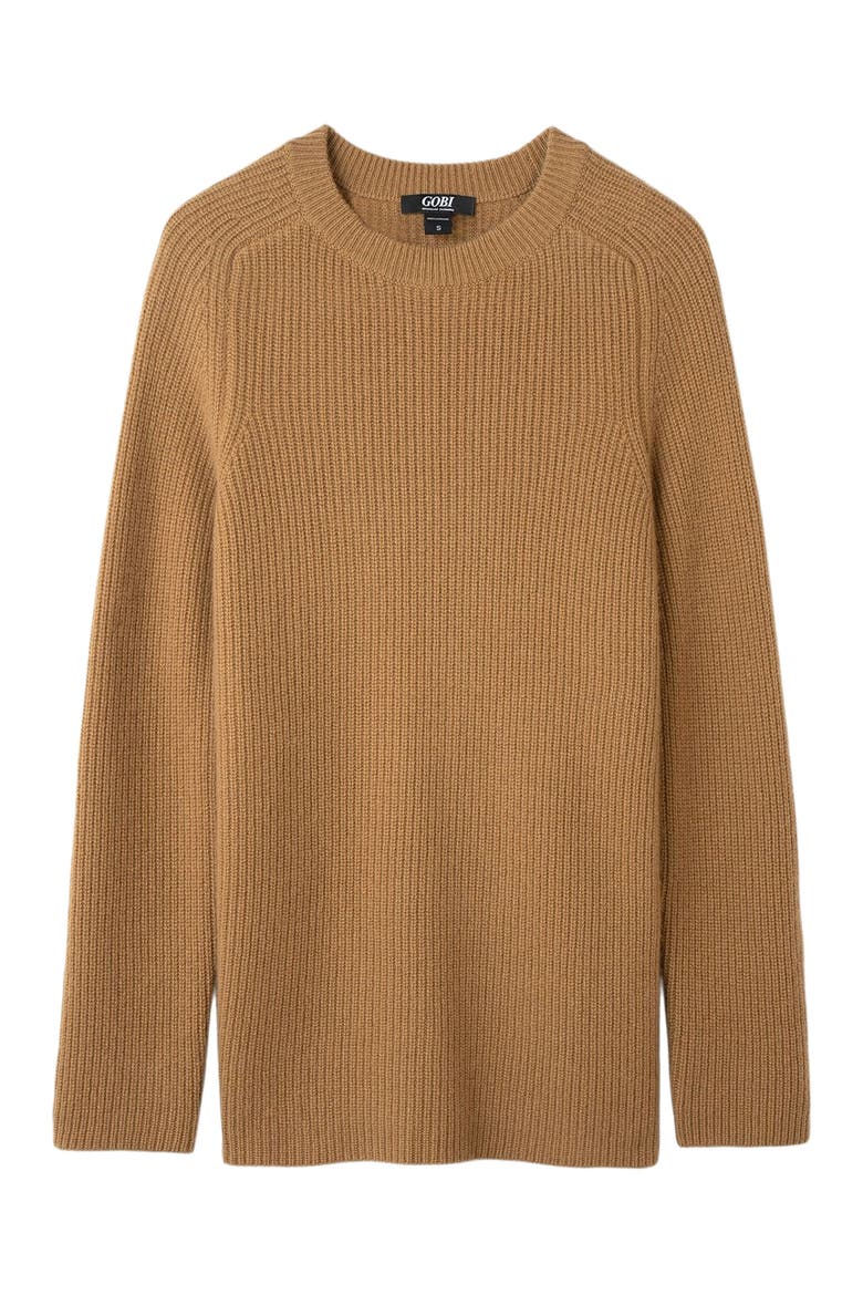 Cashmere Sweater with Side Zippers, Main, color, almond