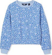 Lands' End Girls Crew Neck Embroidered Sweatshirt