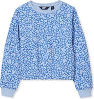 Lands' End Girls Crew Neck Embroidered Sweatshirt