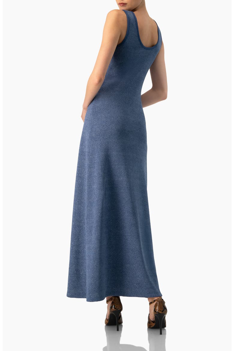 Scoop Neck Long  Dress, Alternate, color, Blue