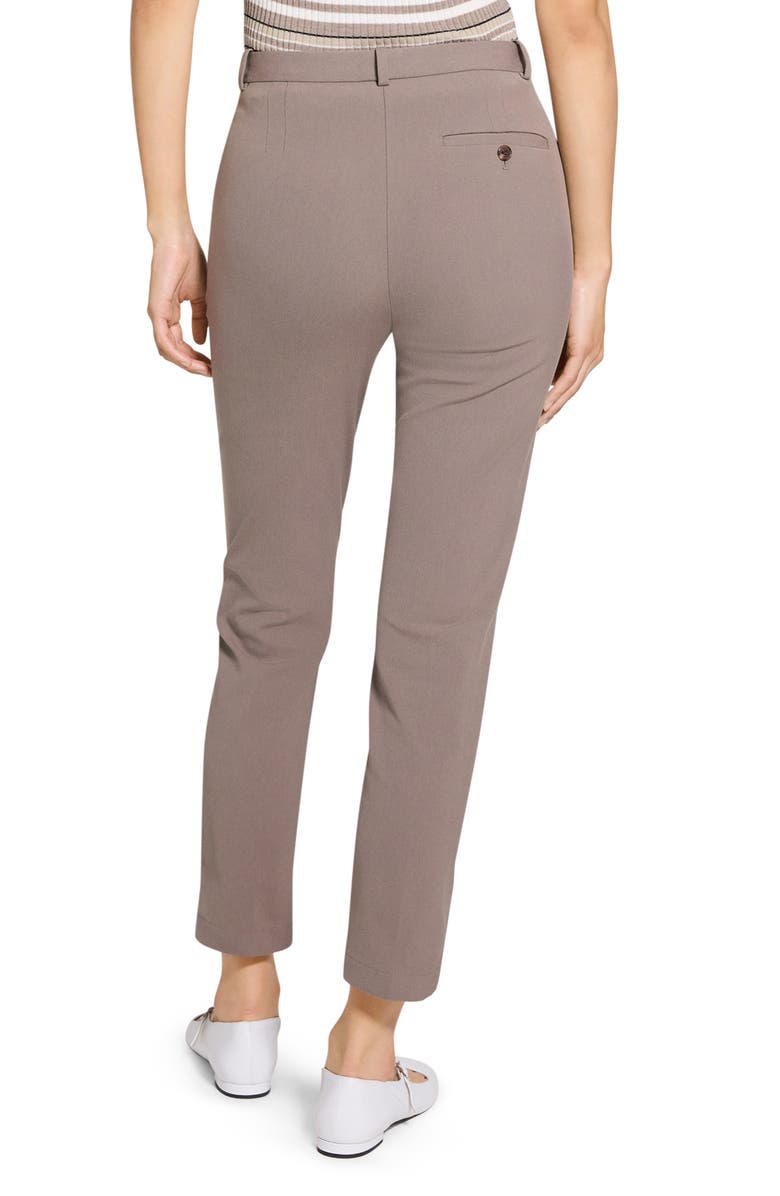 Theory Bistretch High Waist Taper Pants, Alternate, color, Walnut