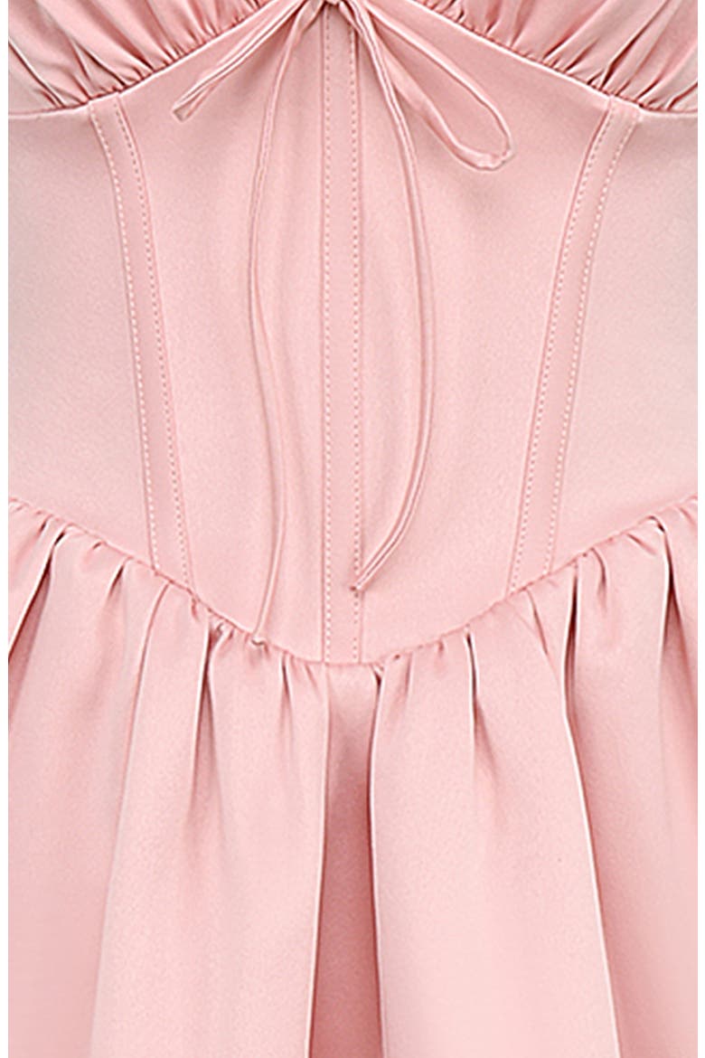 Emmeliette Satin Minidress, Alternate, color, POWDER PINK