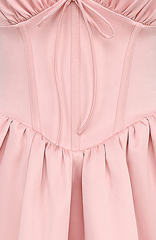 House Of Cb Womens Emmeliette Satin Mini Dress Powder Pink In Pink