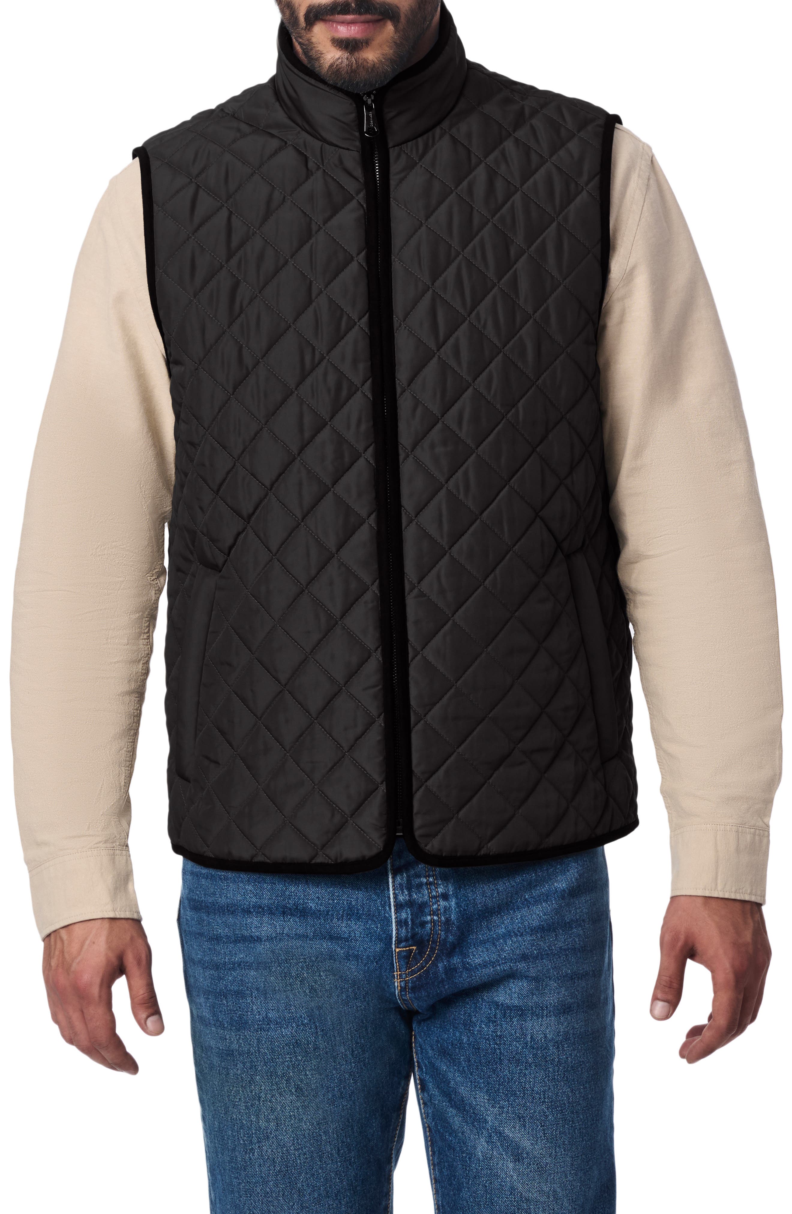 Bernardo Smart Leisure Quilted Vest in Black 