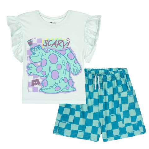 Pixar Girls' 2-Piece T-Shirt and Shorts Set (Toddler, Little Kid & Big Kid)
