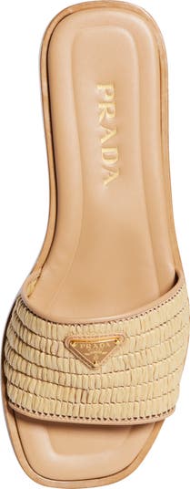 Prada Raffia Slide Sandal (Women) | Nordstrom