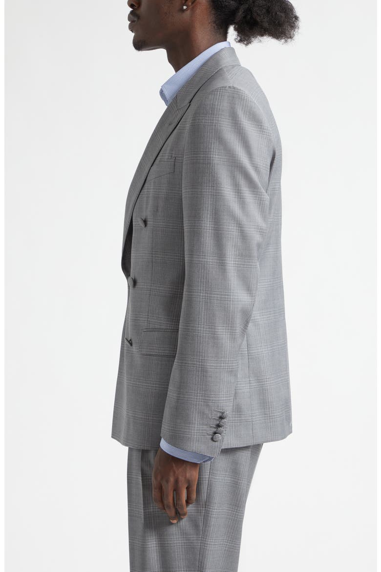 New Martini Fit Glen Plaid Virgin Wool Double Breasted Blazer, Alternate, color, QUADRI-CHECK-TARTAN