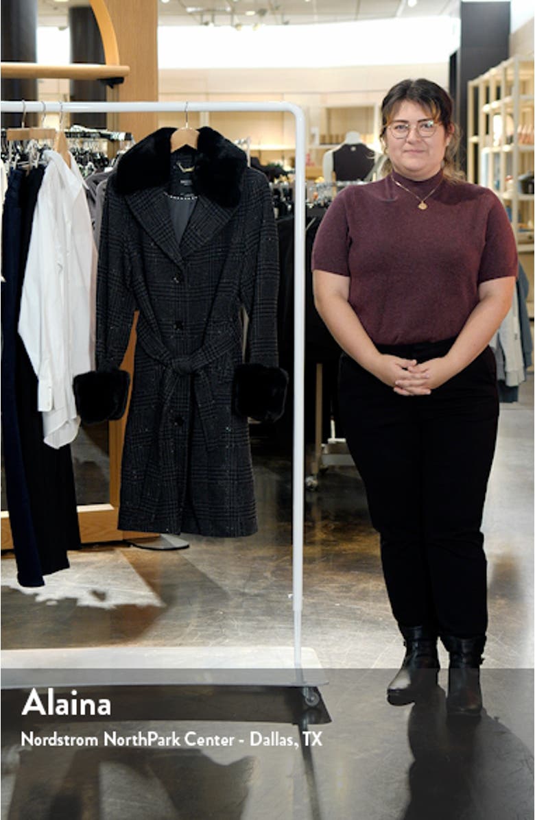walker belted coat with removable faux fur collar and cuffs, sales video thumbnail