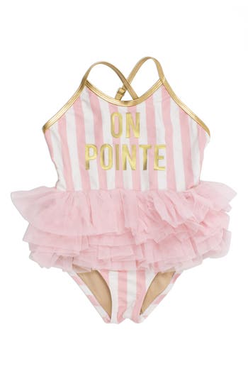 SHADE CRITTERS SHADE CRITTERS KIDS' ONE POINTE TUTU ONE-PIECE SWIMSUIT 