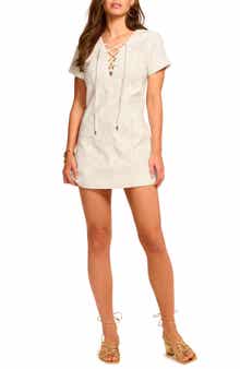Ramy Brook Ines Eyelet Denim Minidress