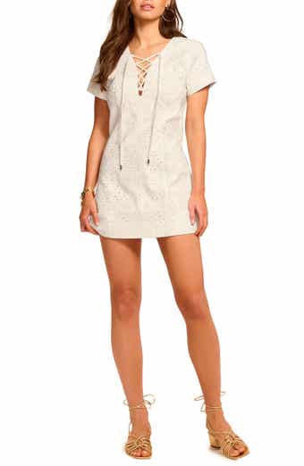 Ramy Brook Ines Eyelet Denim Minidress