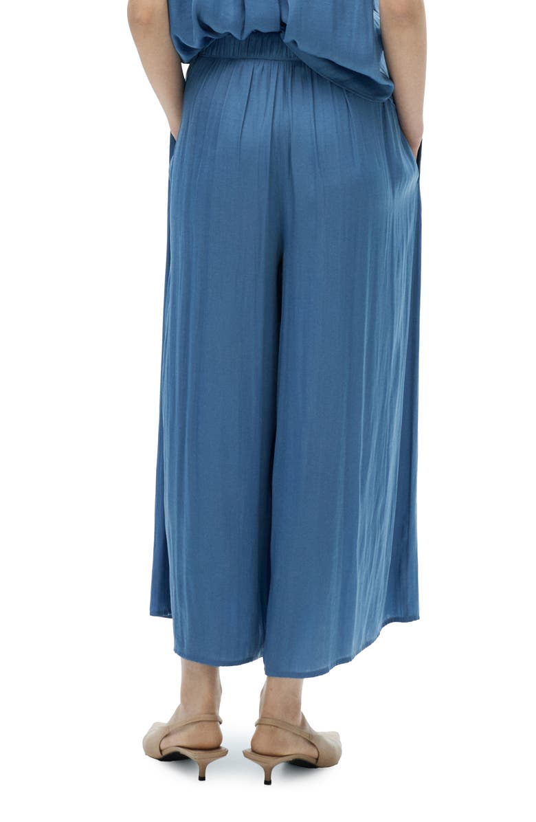 MANGO Flowy Palazzo Ankle Pants, Alternate, color, 