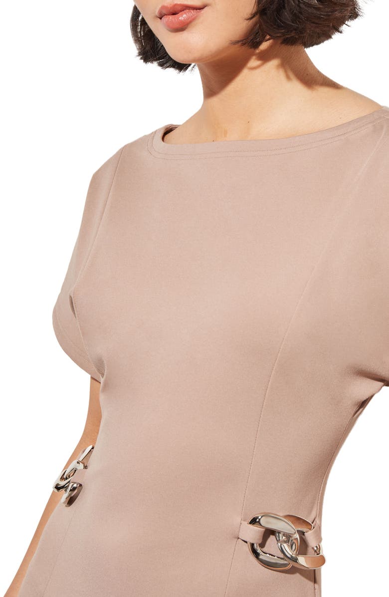 Ming Wang Asymmetric Midi Dress, Alternate, color, Java