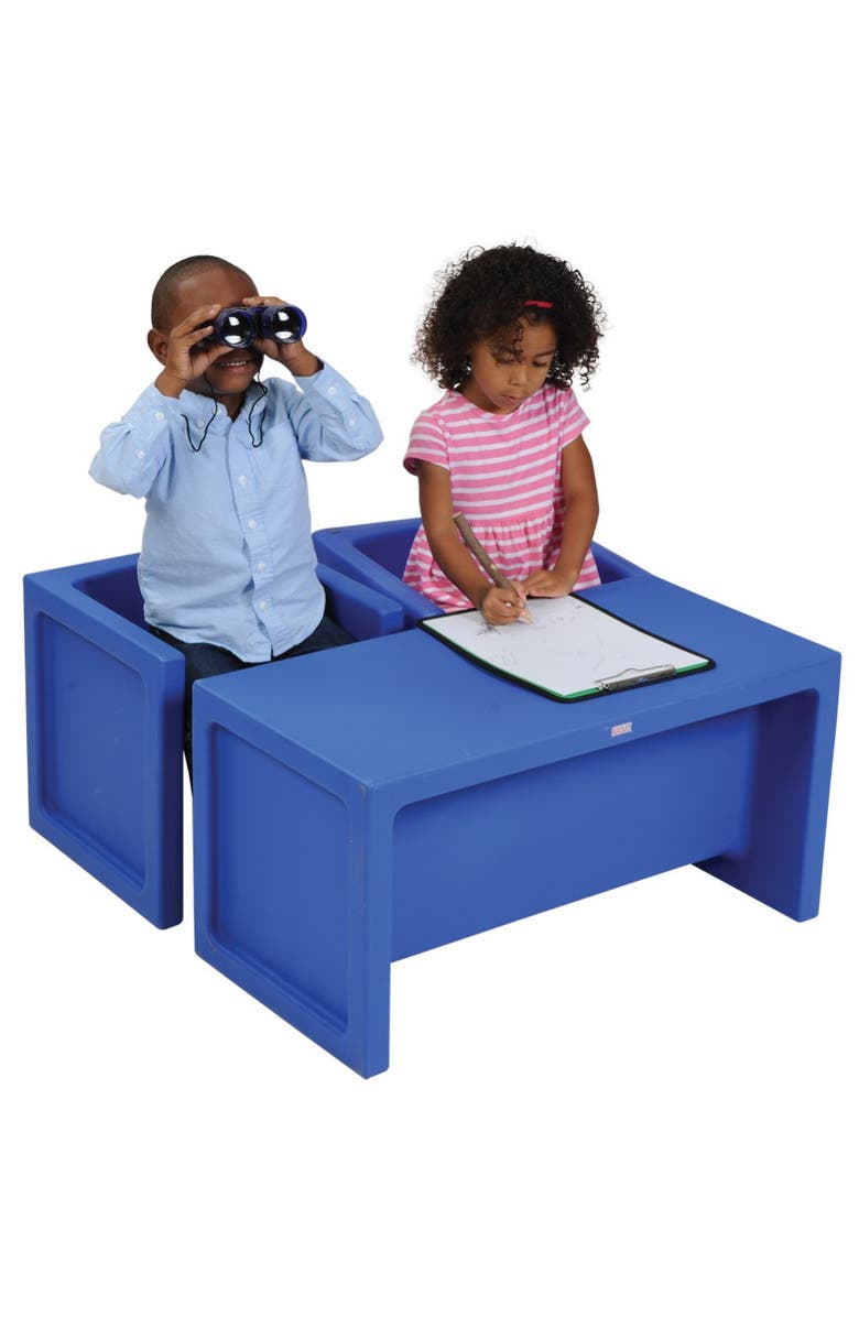 Kaplan Early Learning Company Versatile Seating Group - Set of 3, Alternate, color, Dark Blue