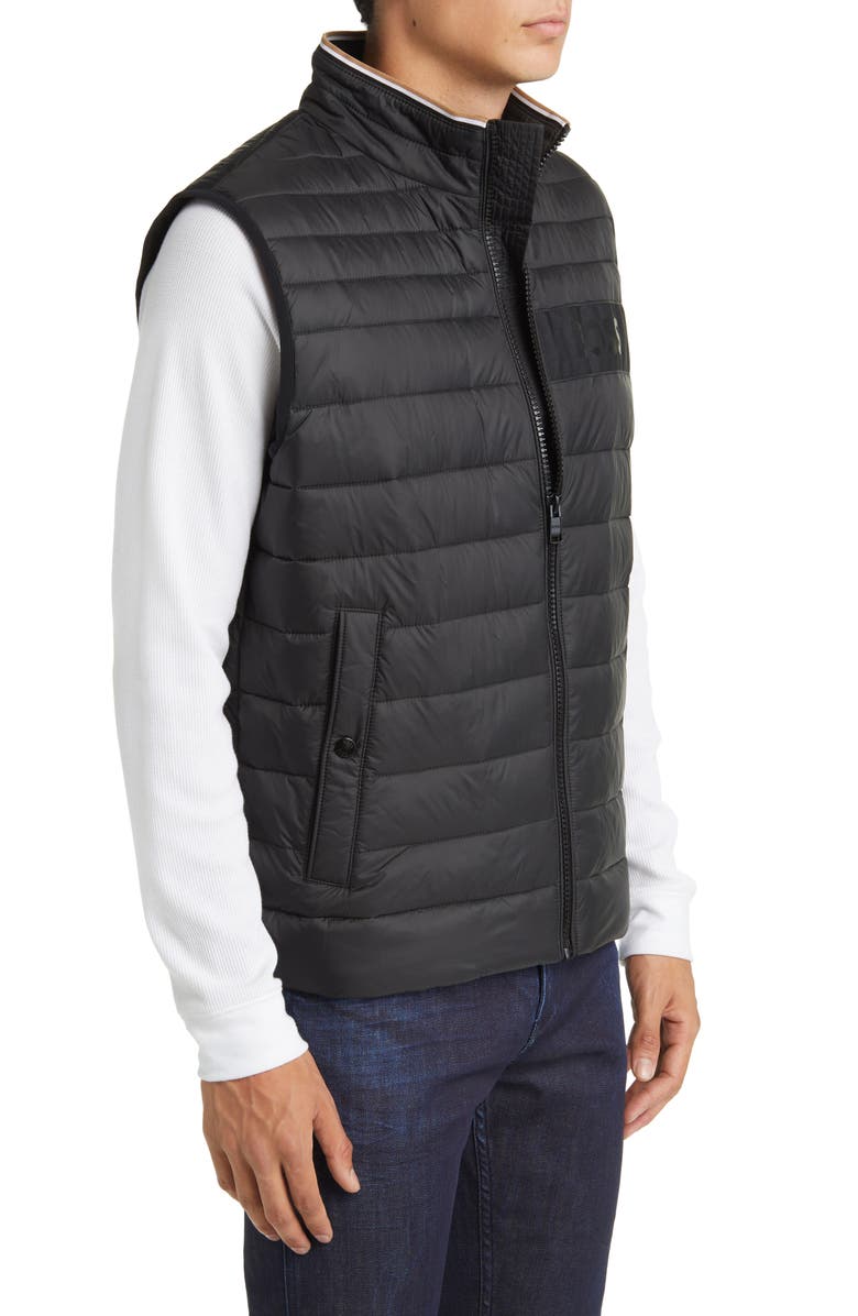 HUGO Darolan Water Repellent Quilted Vest, Alternate, color, Blk
