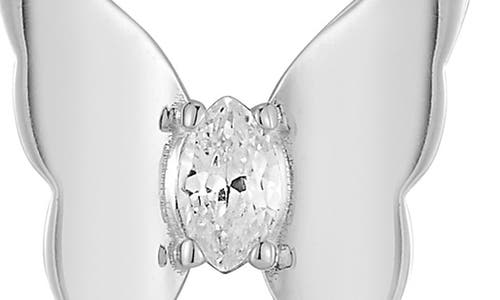 Glaze Jewelry Cubic Zirconia Butterfly Pendant Necklace In Metallic