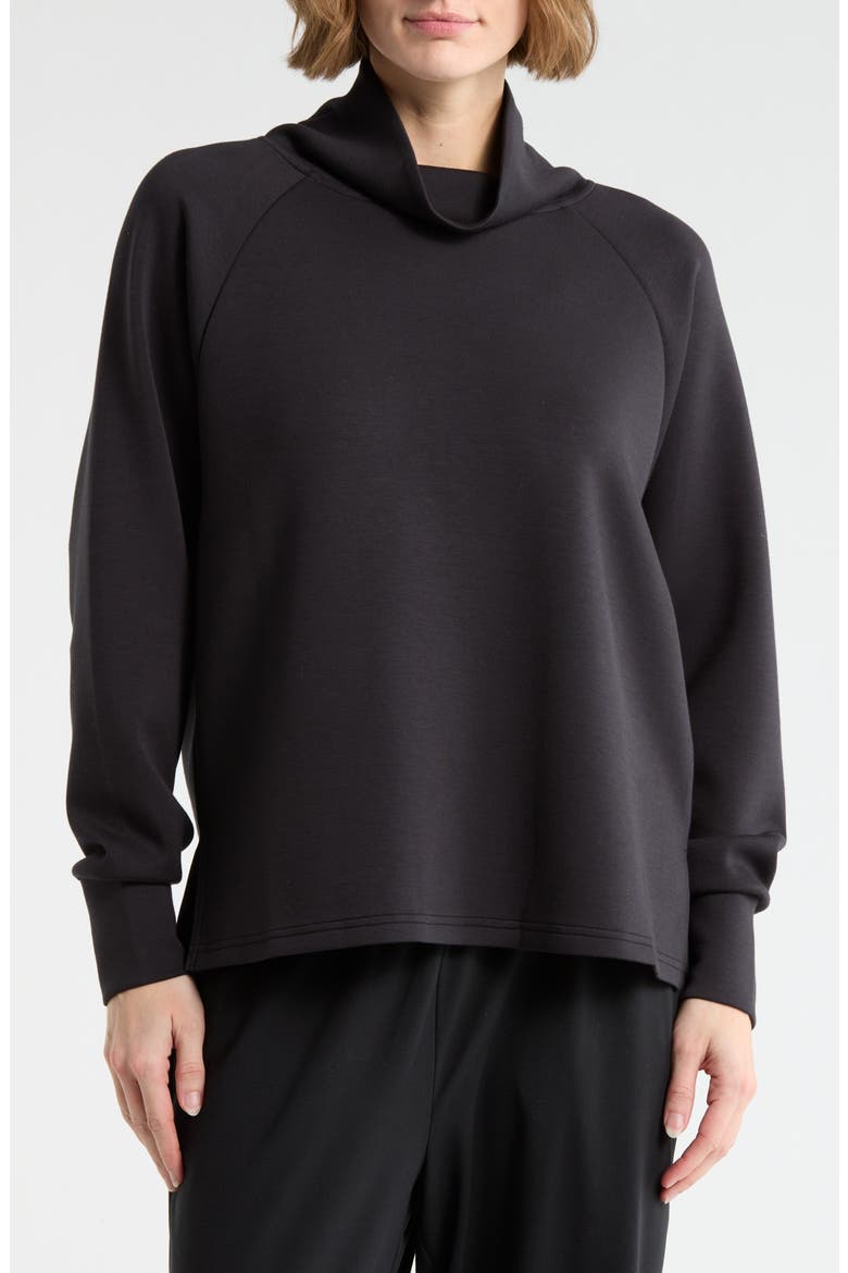 Whisper Knit Turtleneck Sweatshirt, Main, color, BLACK