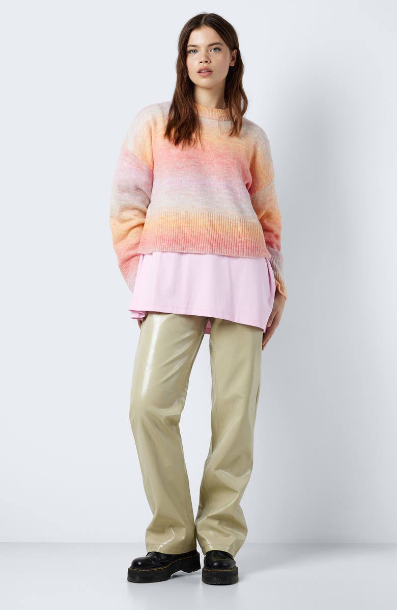 Noisy may Ombré Mock Neck Sweater, Alternate, color, 