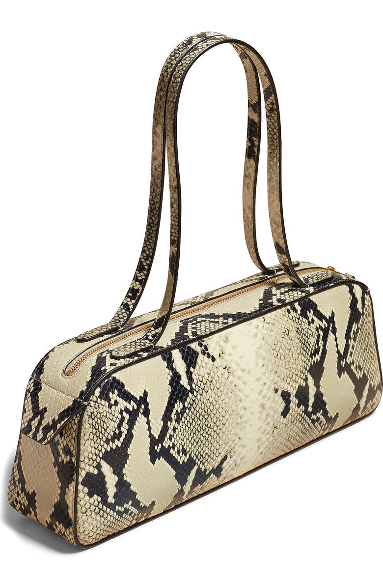 Khaite Simona Snakeskin Print Leather Shoulder Bag, Alternate, color,