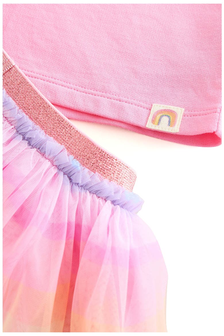 Kids' T-Shirt & Rainbow Tutu Skirt Set (Baby, Toddler & Little Kid, Alternate, color, PINK