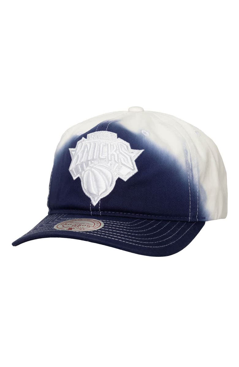 Mitchell & Ness Men's Mitchell & Ness Royal/White New York Knicks Dip Dye Pro Crown Adjustable Hat, Main, color, Royal