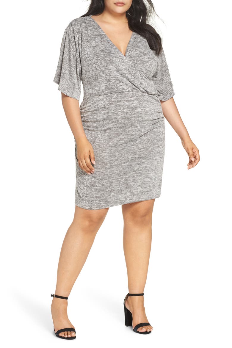 Wrap Dress, Main, color, GREY CLOUDY HEATHER