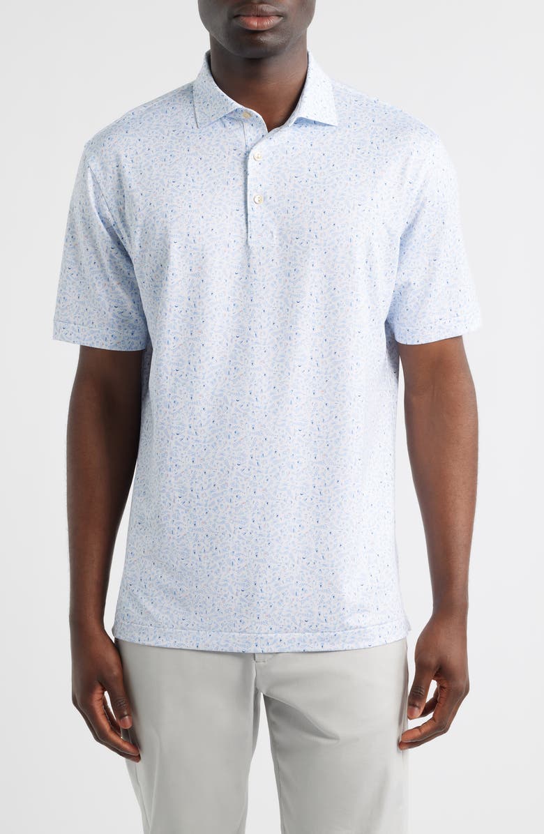 Peter Millar Nice Shot Performance Jersey Polo, Main, color, White