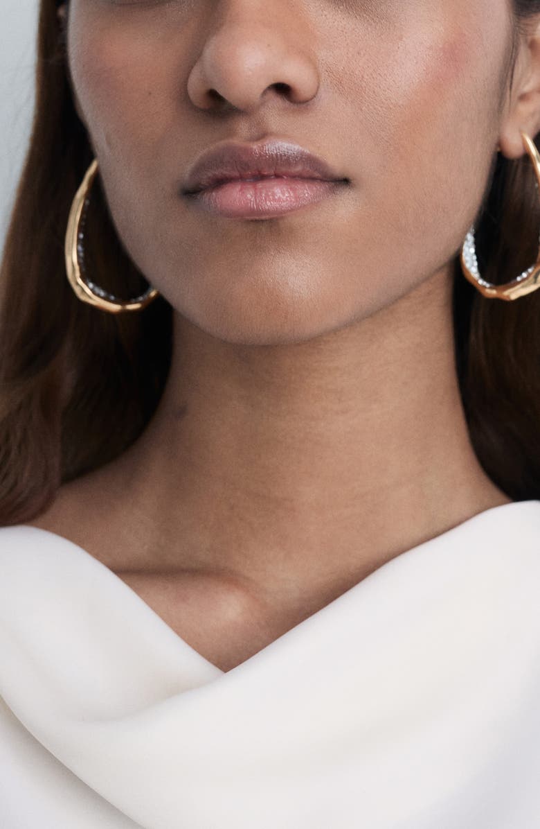 MANGO Cowl Neck Long Sleve Satin Maxi Dress, Alternate, color, 