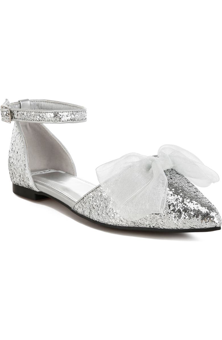 Rag & Co Valleta Bow Flat, Main, color, Silver