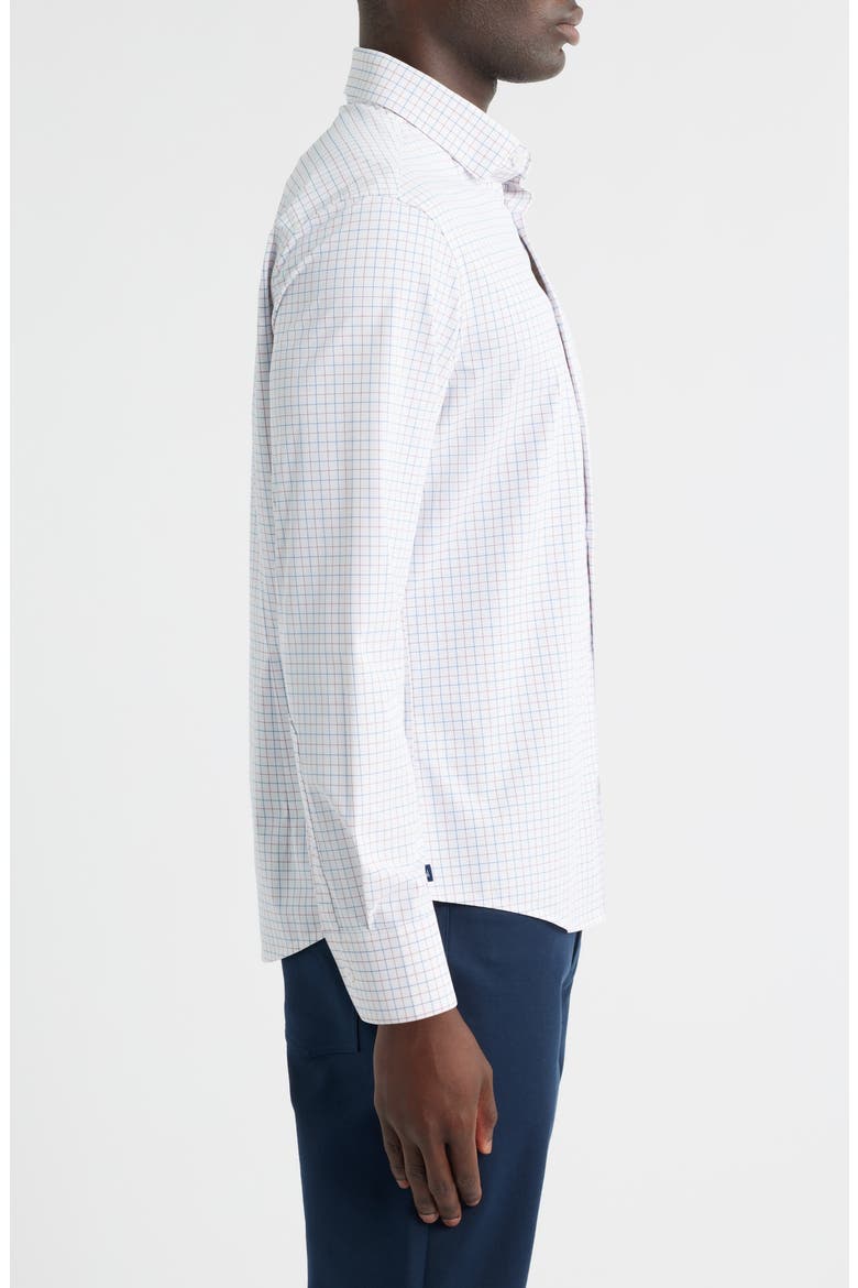Leeward No Tuck Trim Fit Performance Button-Up Shirt, Alternate, color, MULBERRY CONRAD TATTERSALL CLASSIC