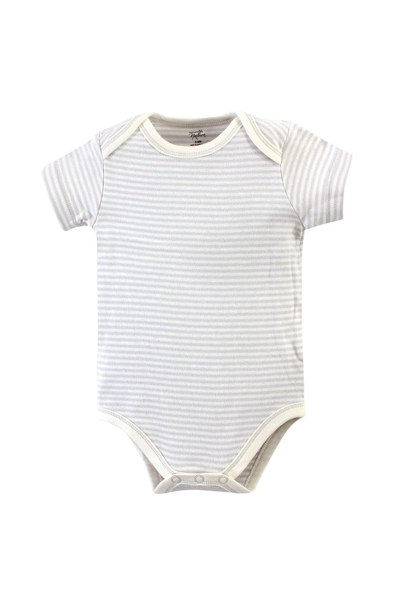 Touched by Nature Organic Cotton Bodysuits, Alternate, color, Farm Friends