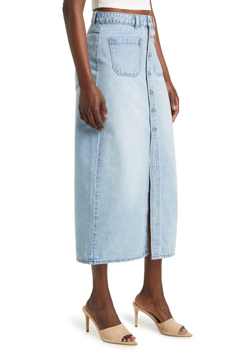 Rolla’s Sailor Denim Maxi Skirt, Alternate, color, Light Vintage Blue