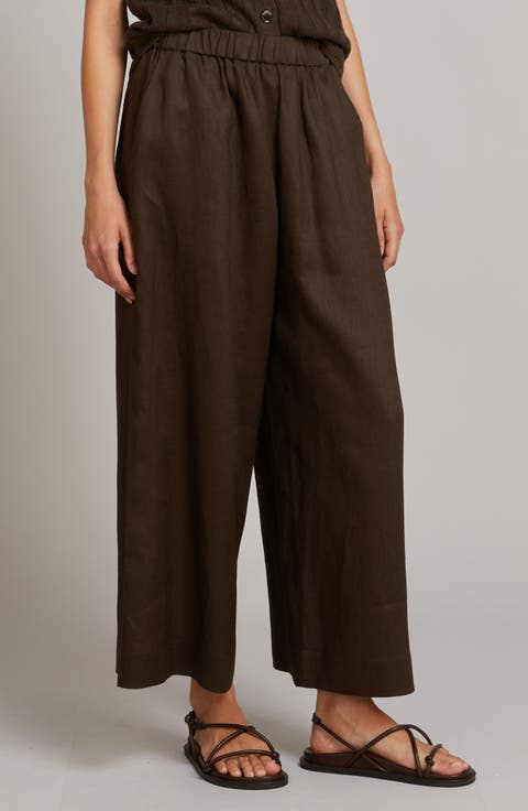 Canneti Wide Leg Linen Pants