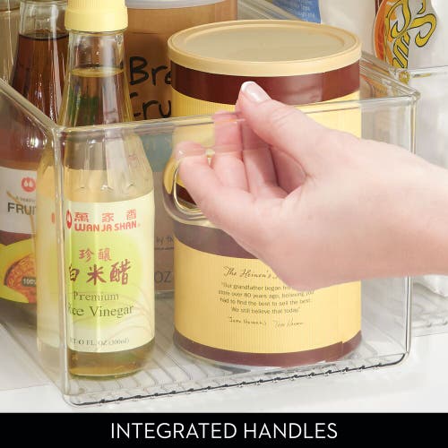 Linus Pantry Organizer Bins With Handles In Transparent