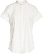 Lafayette 148 New York Camilla Silk Matte Blouse