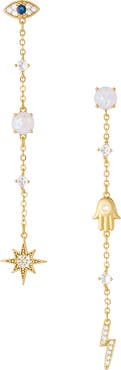 Ettika Celestial Chain Dangle Drop Earrings