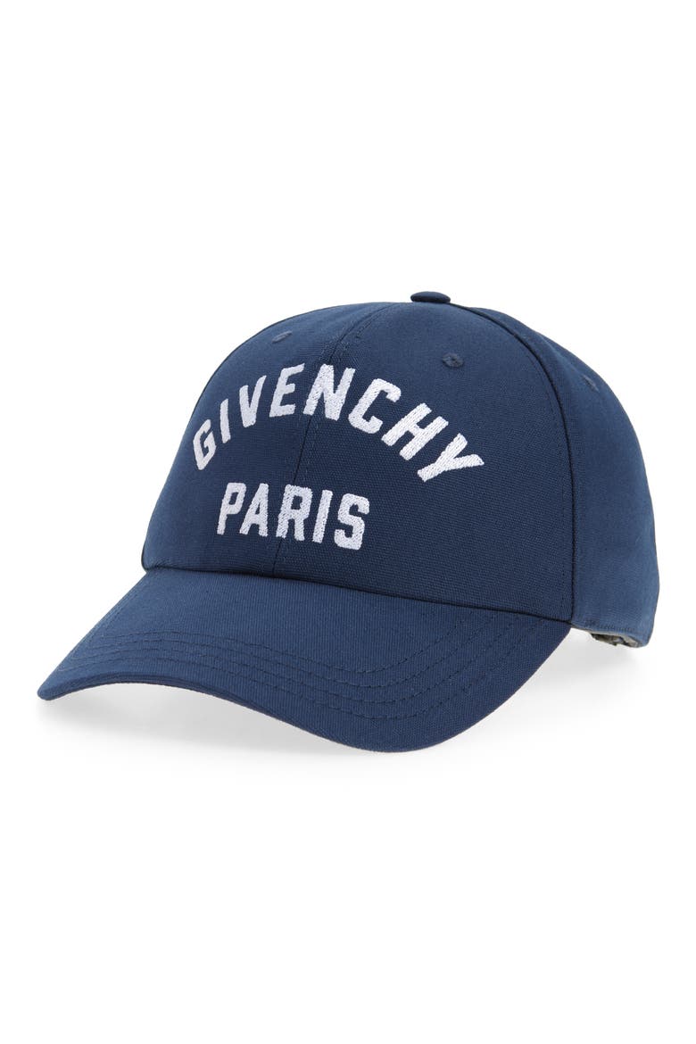 Embroidered Logo Adjustable Baseball Cap, Main, color, NAVY