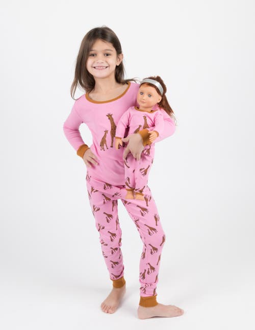 Leveret Girls Matching Doll Printed Cotton Pajamas, Animal & Seasonal Prints In Purple