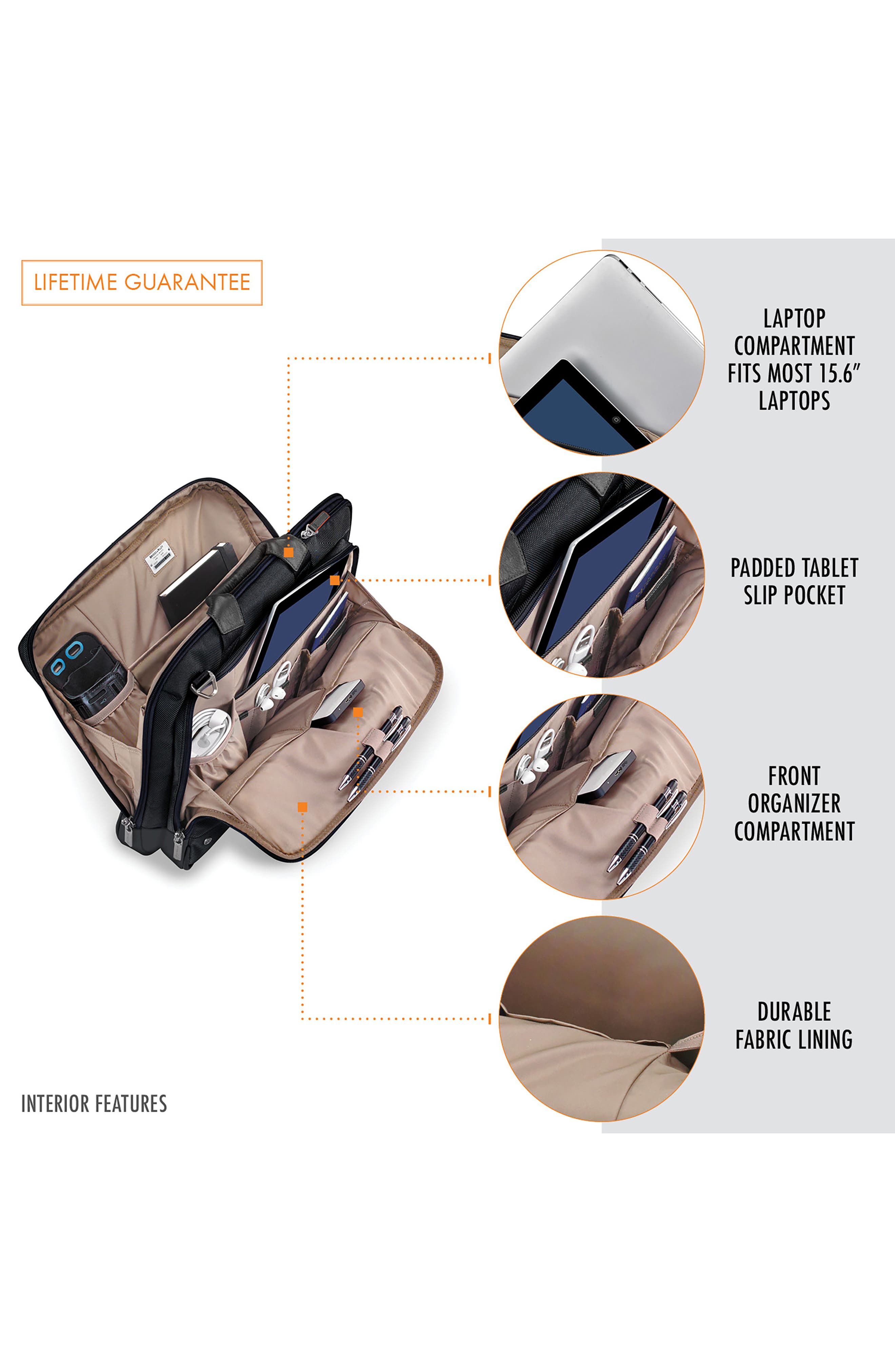 Briggs & Riley @work Slim Briefcase, Alternate, color, 