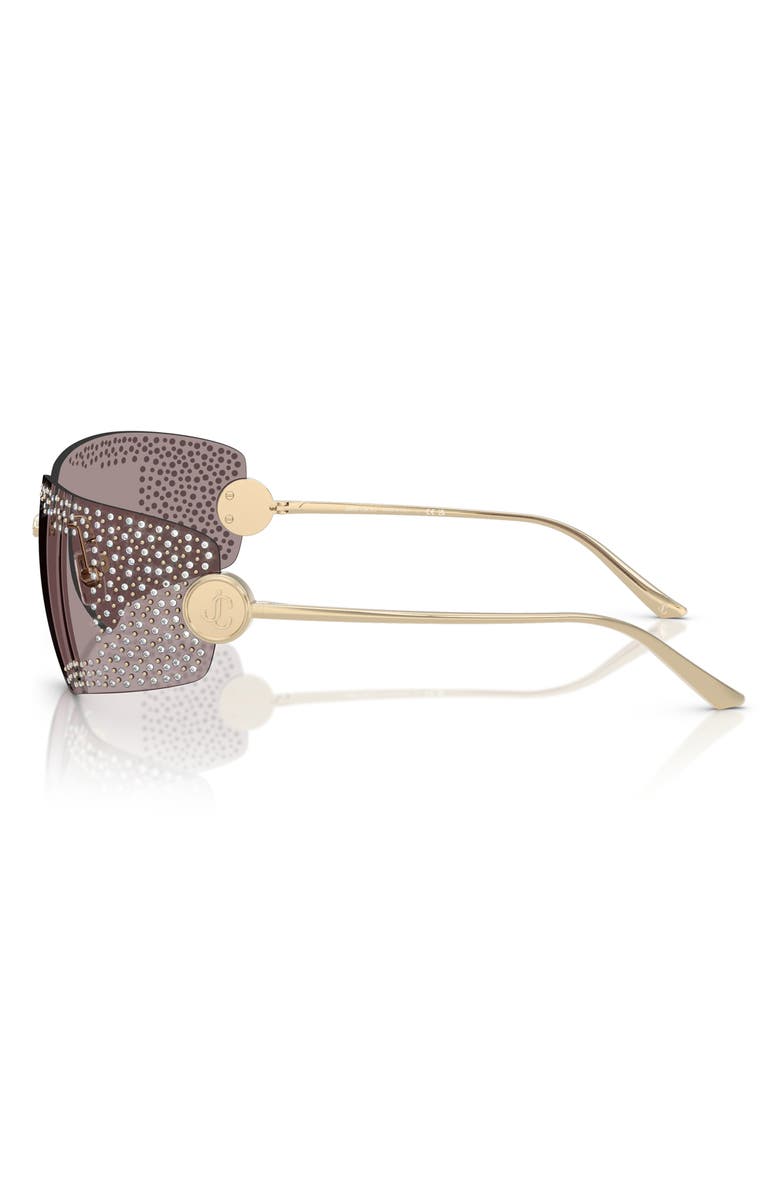 Jimmy Choo 78mm Oversize Pillow Sunglasses, Alternate, color, Pale Gold / Light Purple Brown